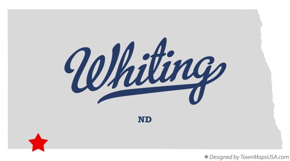 Map of Whiting North Dakota ND