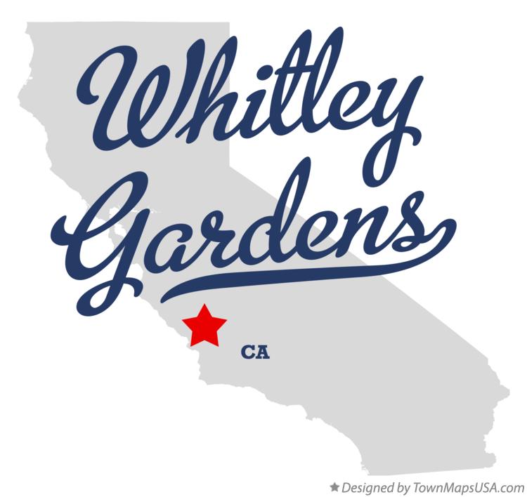 Map of Whitley Gardens California CA