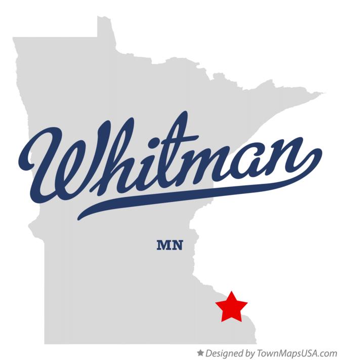 Map of Whitman Minnesota MN