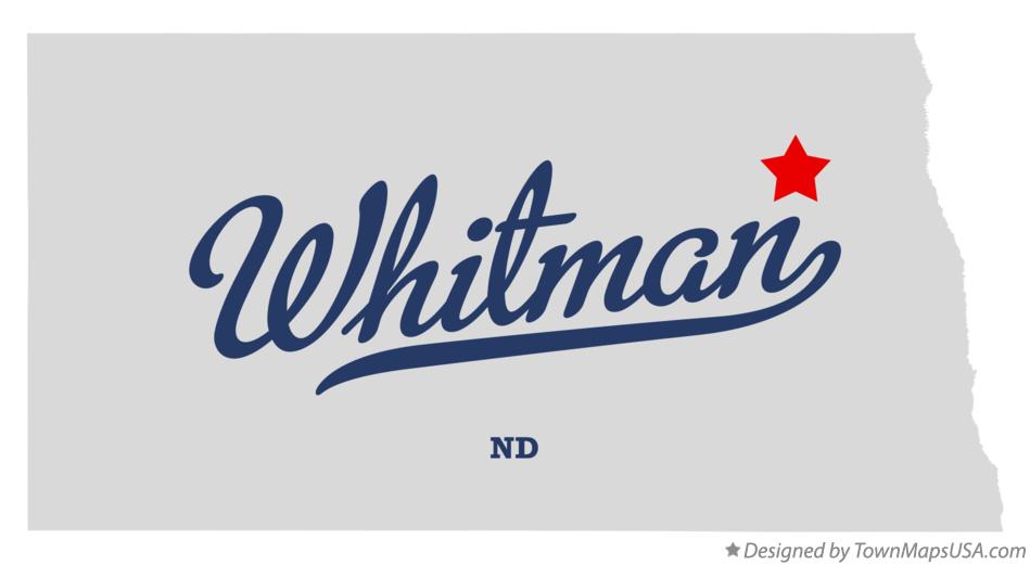 Map of Whitman North Dakota ND