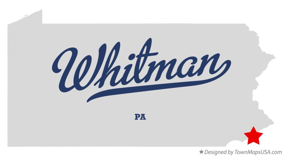 Map of Whitman Pennsylvania PA