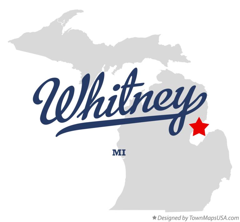Map of Whitney Michigan MI