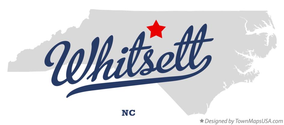 Map of Whitsett North Carolina NC