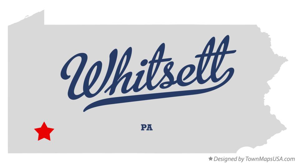 Map of Whitsett Pennsylvania PA
