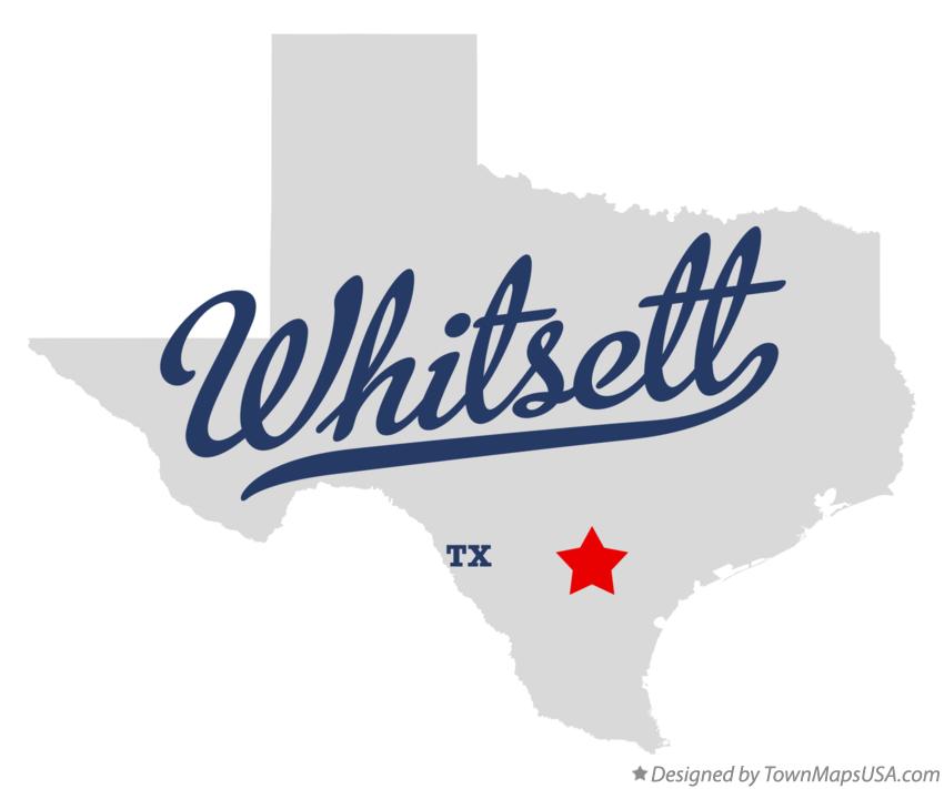 Map of Whitsett Texas TX