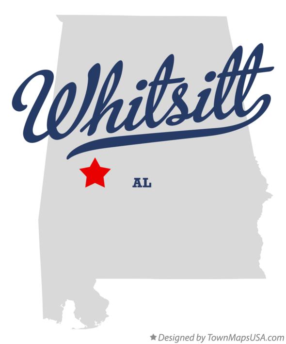 Map of Whitsitt Alabama AL