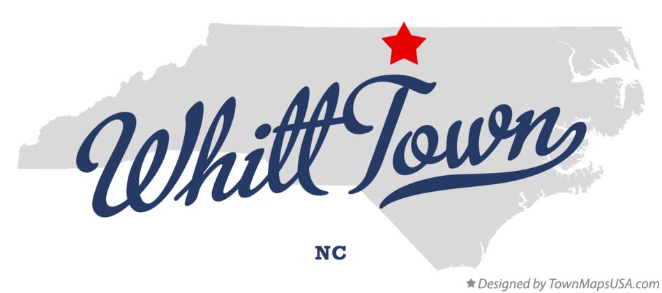 Map of Whitt Town North Carolina NC