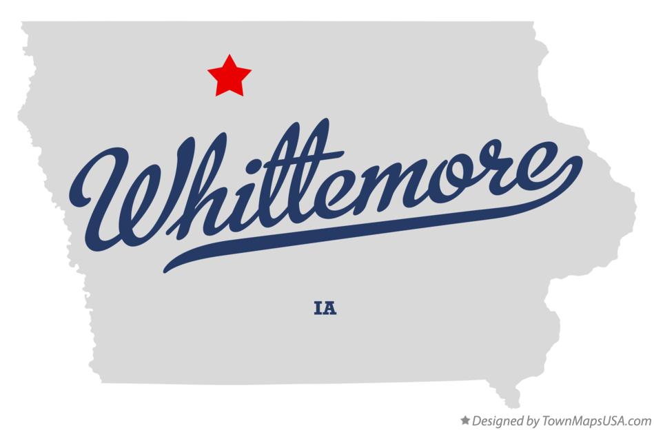 Map of Whittemore Iowa IA