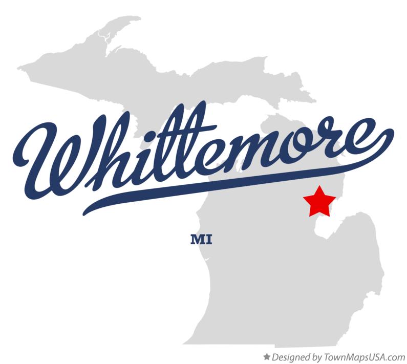 Map of Whittemore Michigan MI