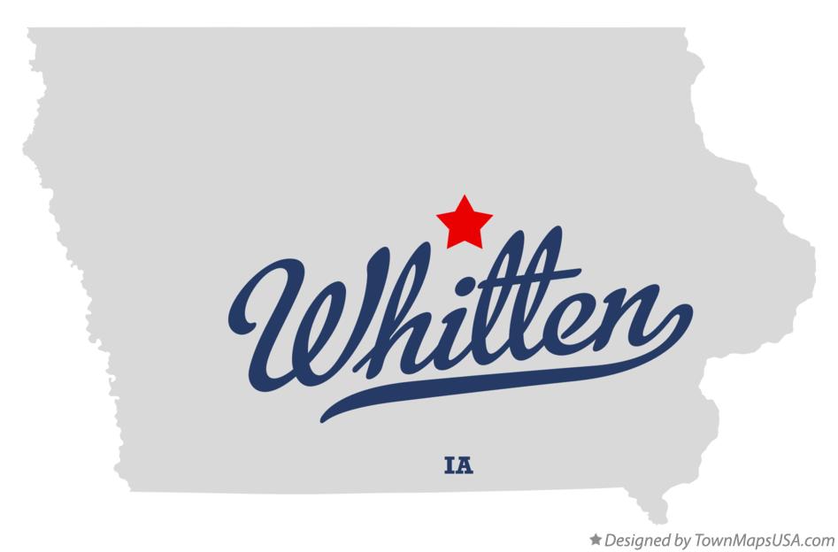Map of Whitten Iowa IA