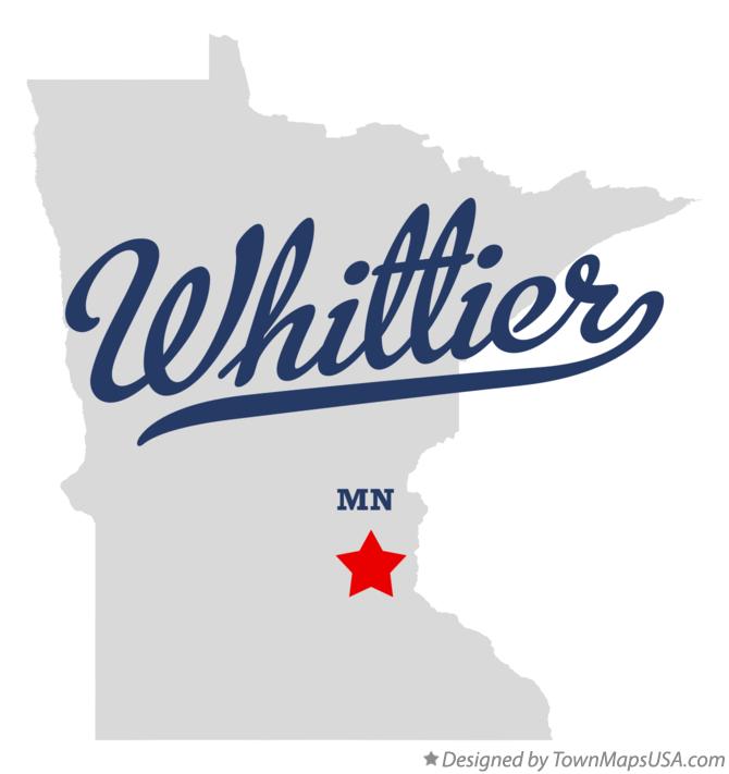 Map of Whittier Minnesota MN