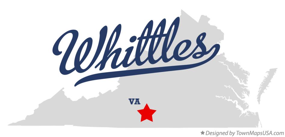 Map of Whittles Virginia VA