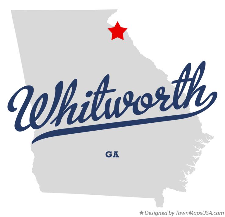 Map of Whitworth Georgia GA