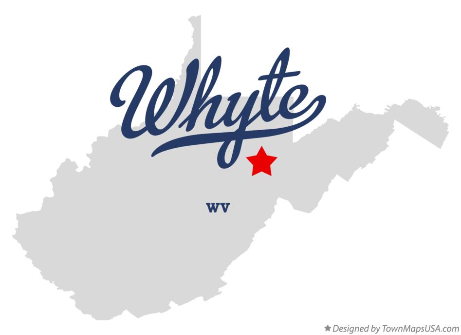 Map of Whyte West Virginia WV