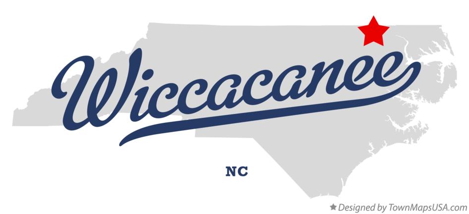 Map of Wiccacanee North Carolina NC