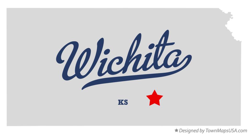 Map of Wichita Kansas KS