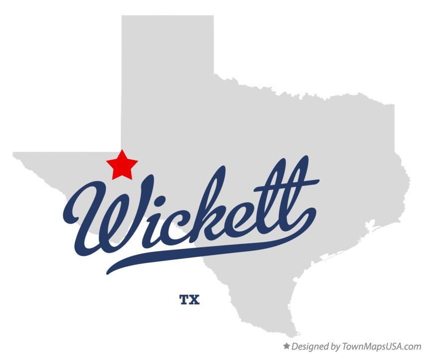 Map of Wickett Texas TX