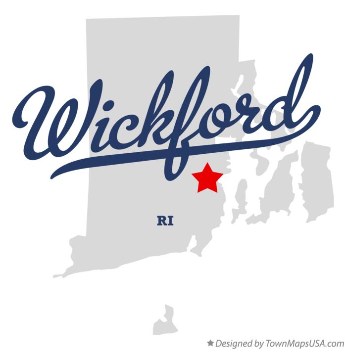 Map of Wickford Rhode Island RI