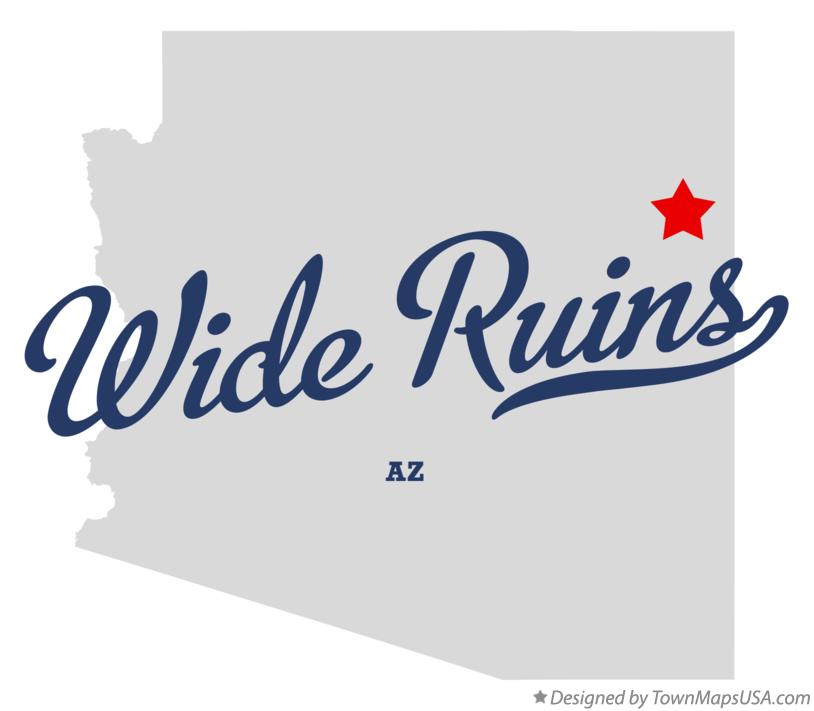 Map of Wide Ruins Arizona AZ