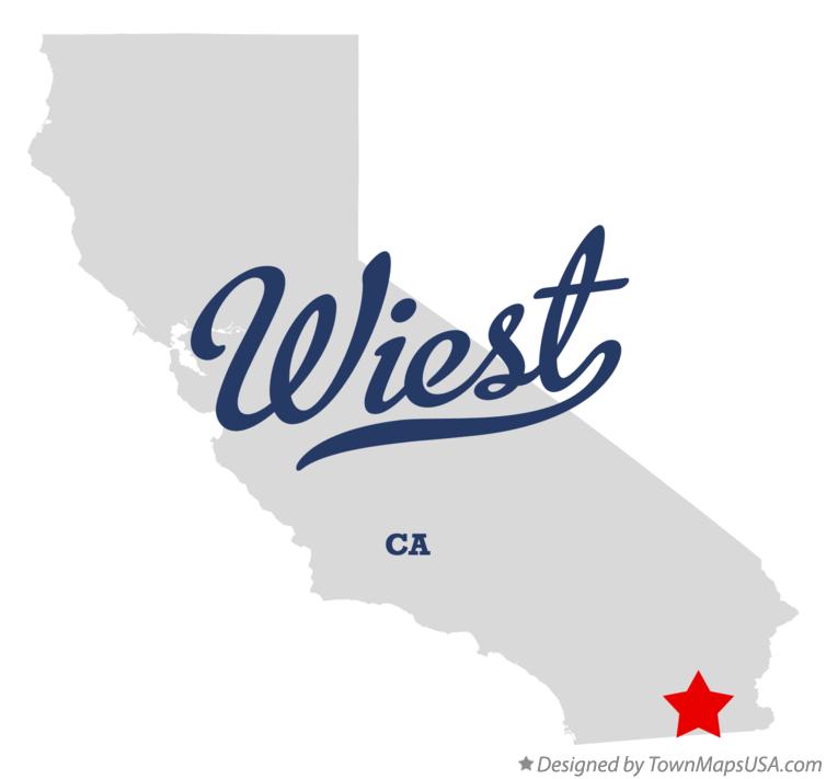 Map of Wiest California CA