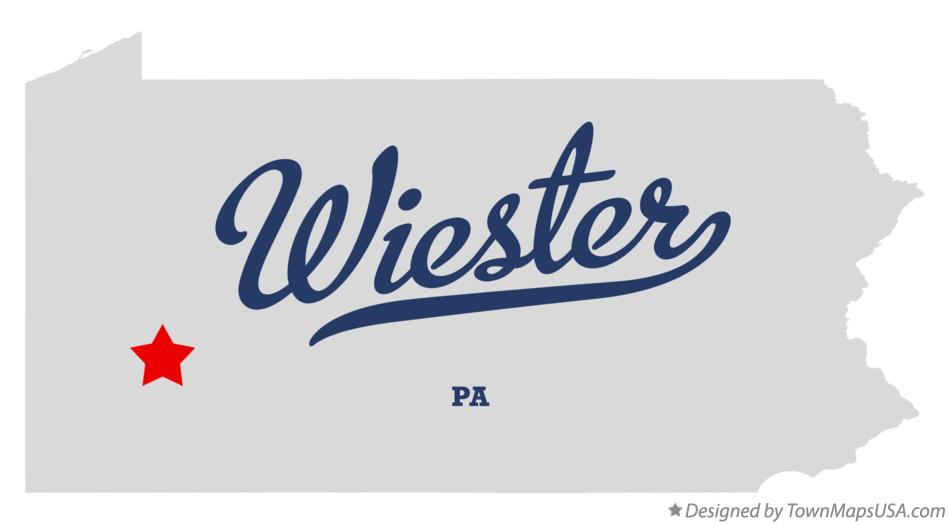 Map of Wiester Pennsylvania PA