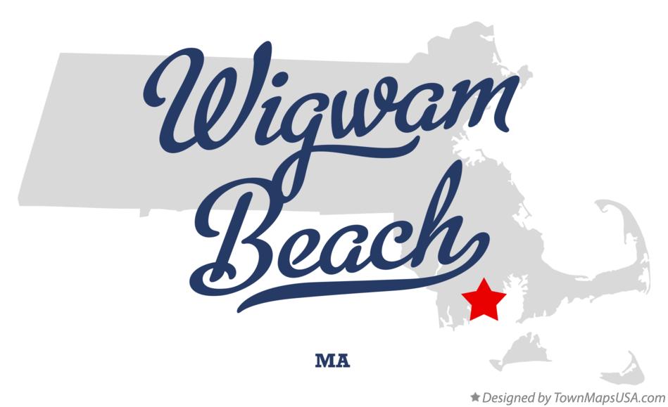 Map of Wigwam Beach Massachusetts MA