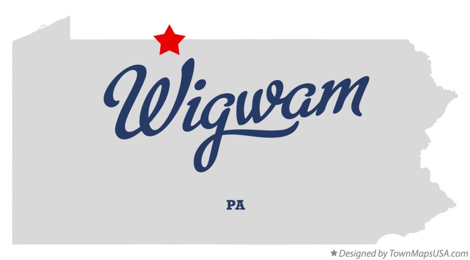 Map of Wigwam Pennsylvania PA