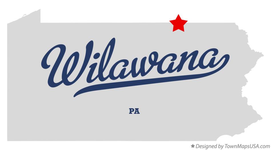 Map of Wilawana Pennsylvania PA
