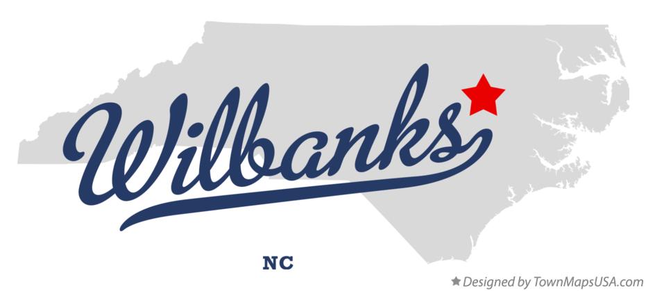 Map of Wilbanks North Carolina NC