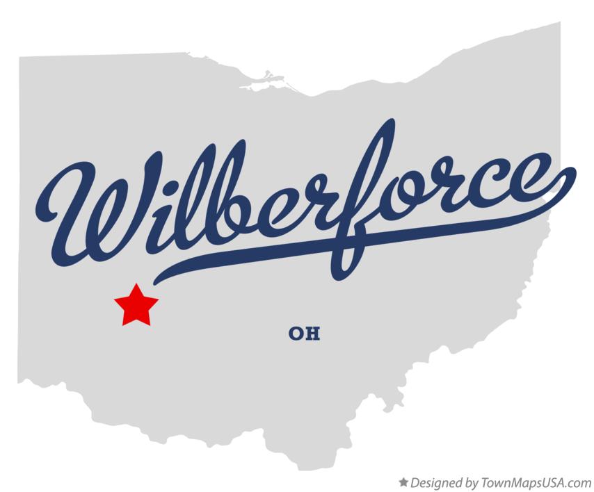 Map of Wilberforce Ohio OH