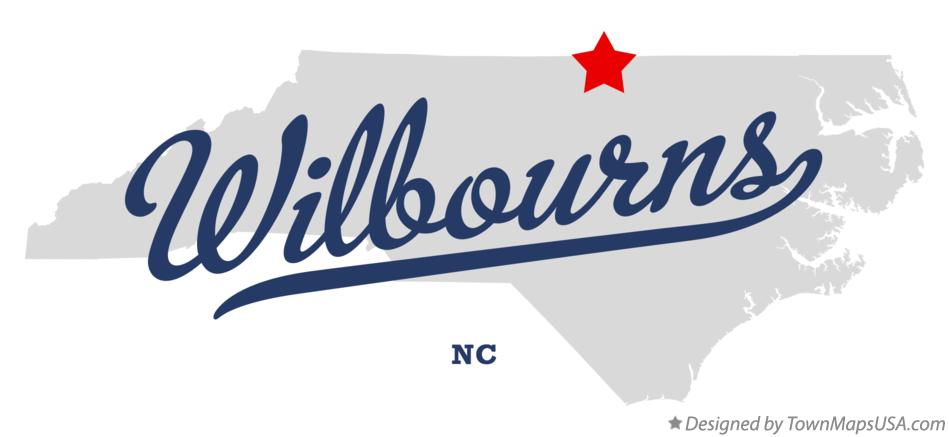 Map of Wilbourns North Carolina NC