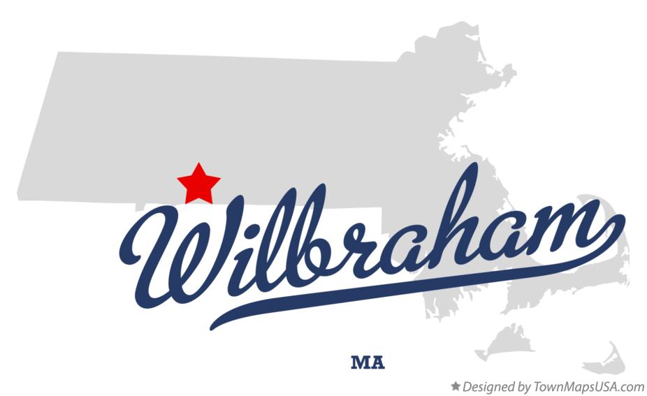 Map of Wilbraham Massachusetts MA