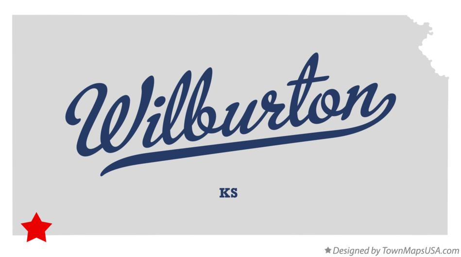 Map of Wilburton Kansas KS