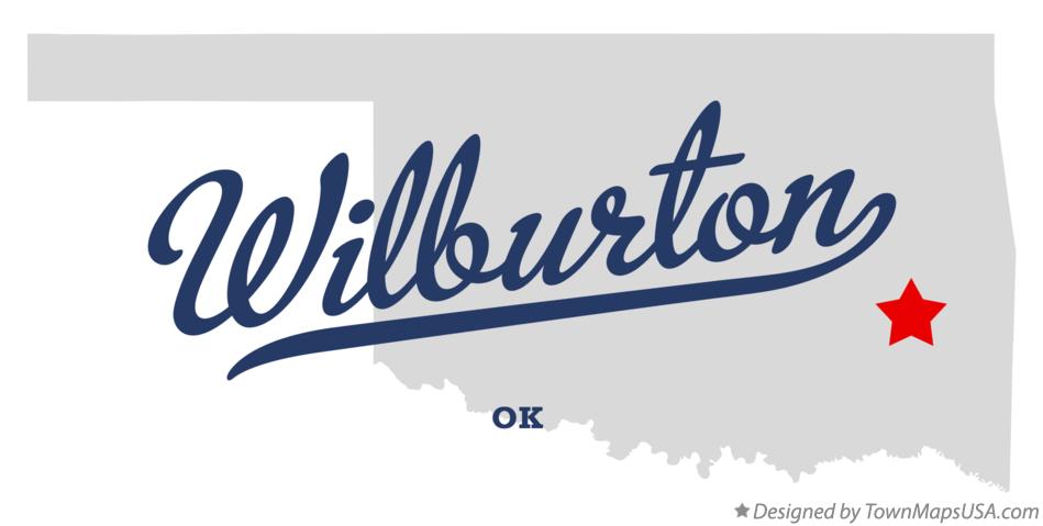 Map of Wilburton Oklahoma OK