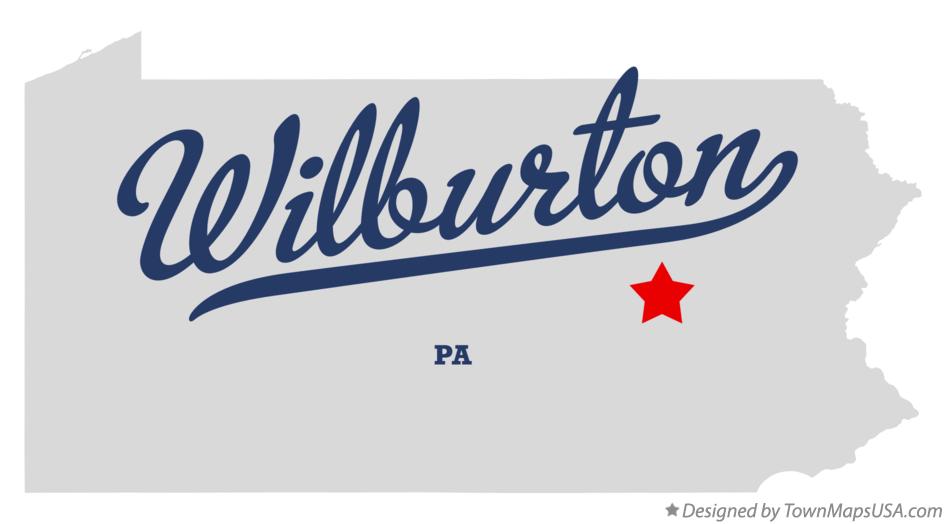 Map of Wilburton Pennsylvania PA