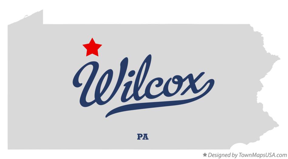 Map of Wilcox Pennsylvania PA