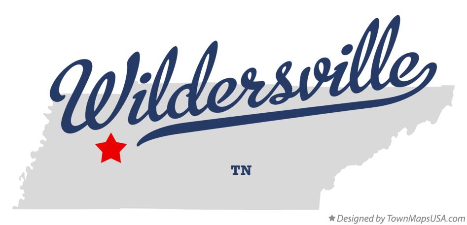 Map of Wildersville Tennessee TN