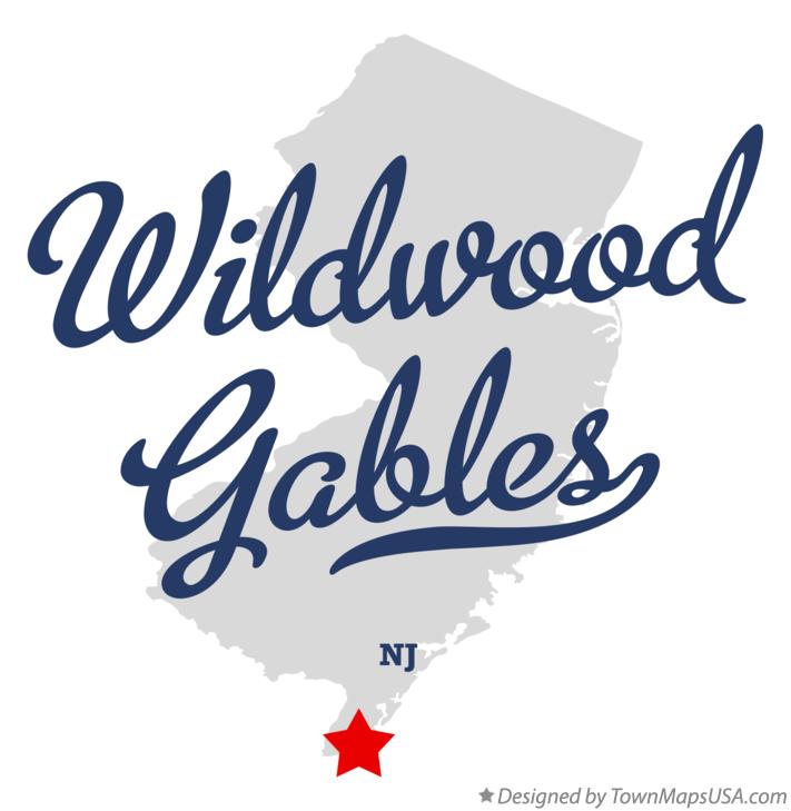 Map of Wildwood Gables New Jersey NJ