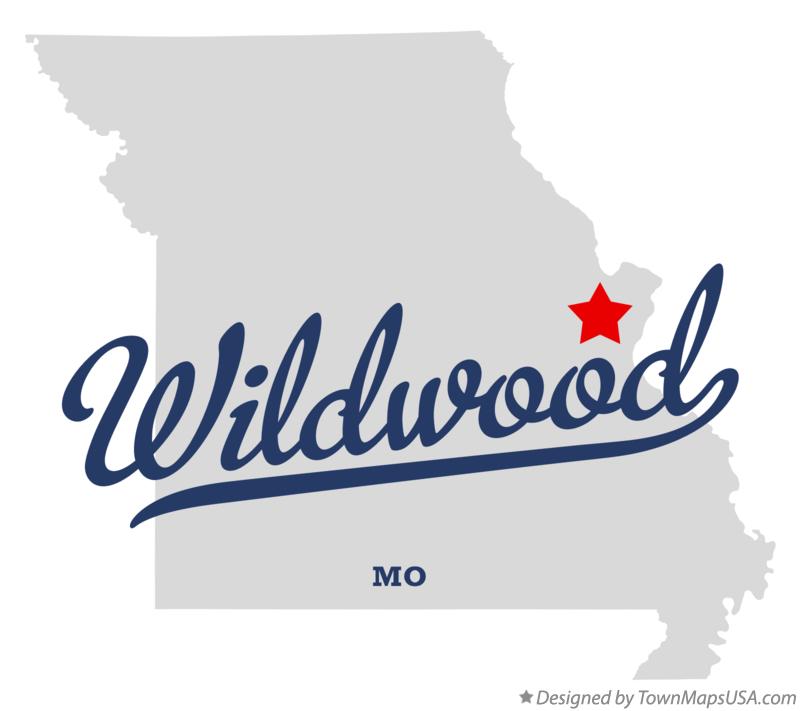 Map of Wildwood Missouri MO