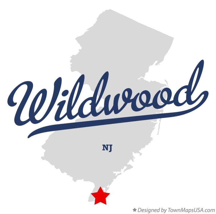 Map of Wildwood New Jersey NJ