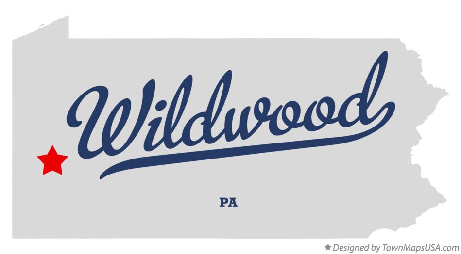 Map of Wildwood Pennsylvania PA