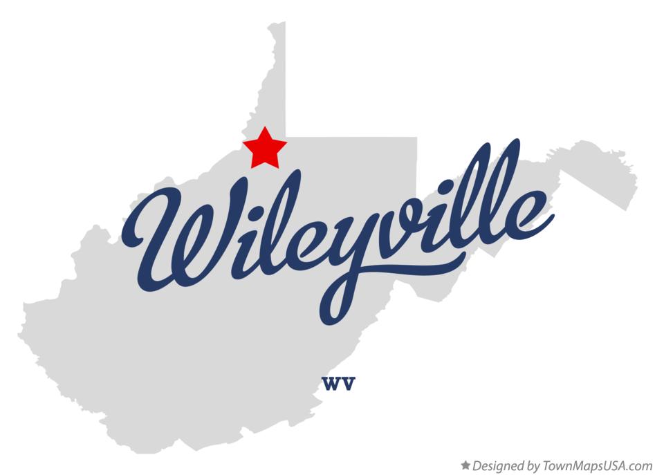Map of Wileyville West Virginia WV
