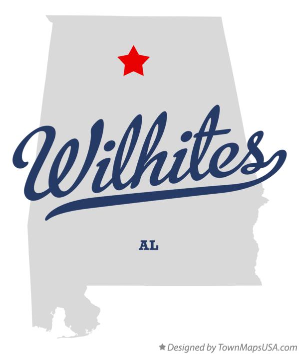 Map of Wilhites Alabama AL
