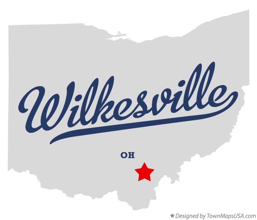 Map of Wilkesville Ohio OH