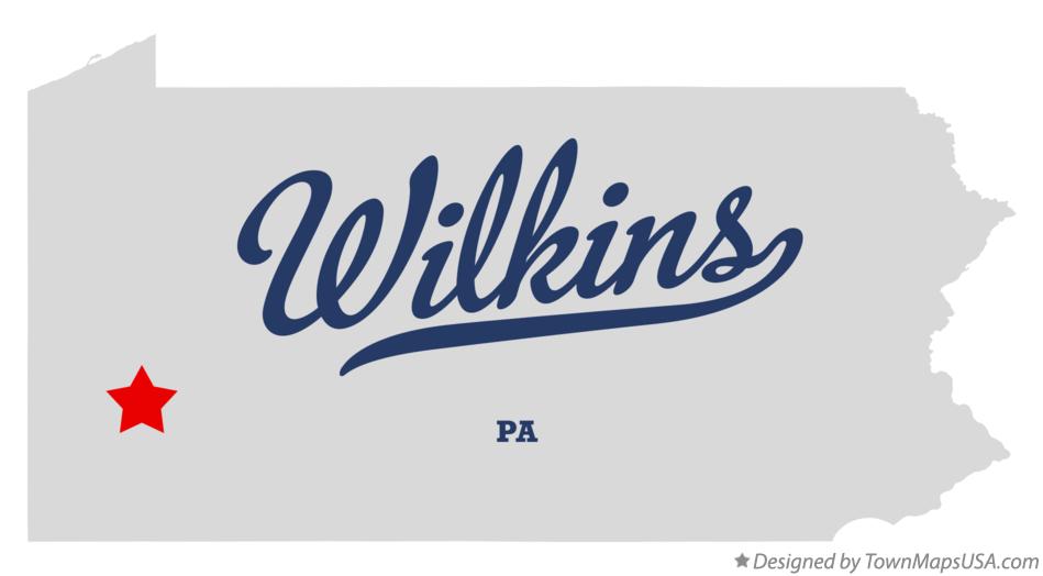 Map of Wilkins Pennsylvania PA