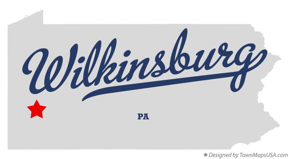 Map of Wilkinsburg Pennsylvania PA