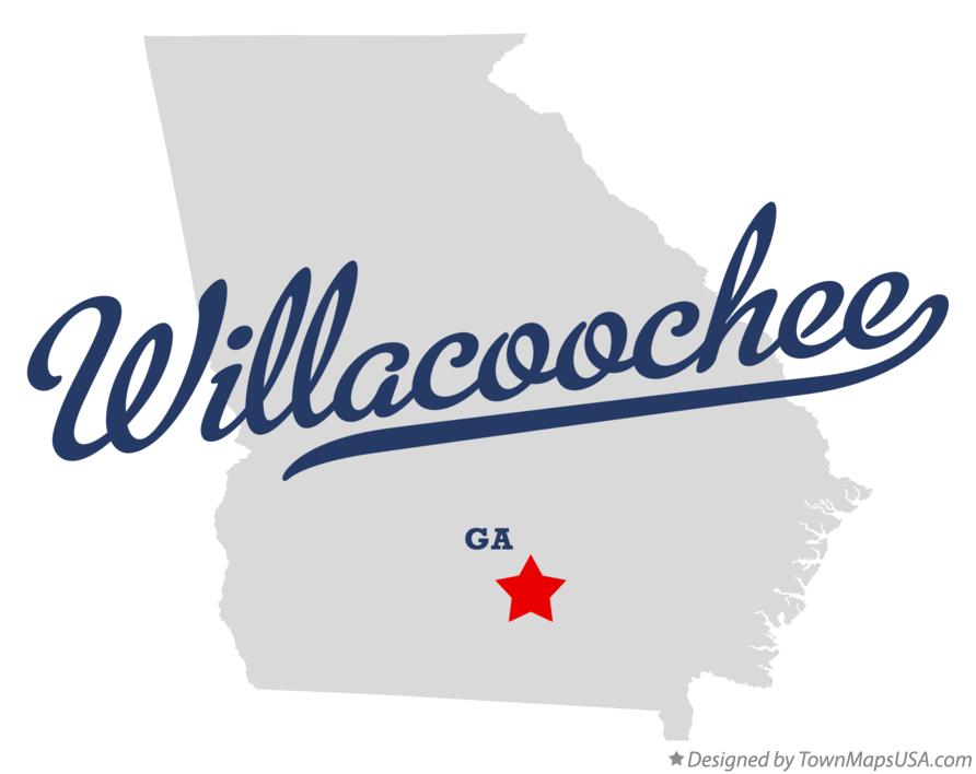 Map of Willacoochee Georgia GA