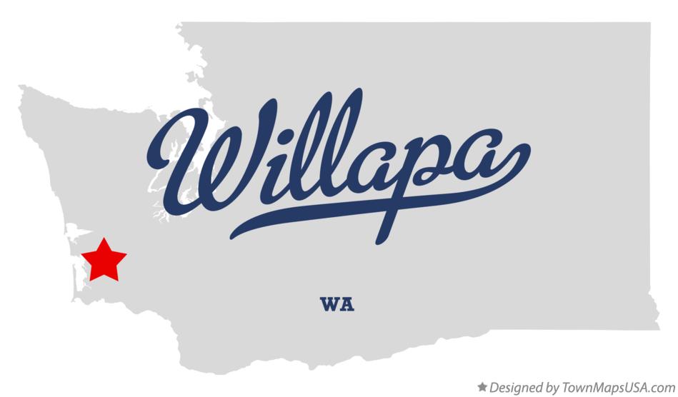 Map of Willapa Washington WA