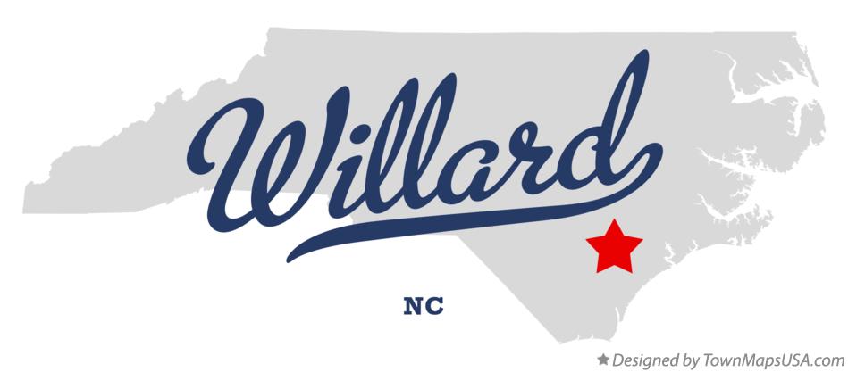 Map of Willard North Carolina NC