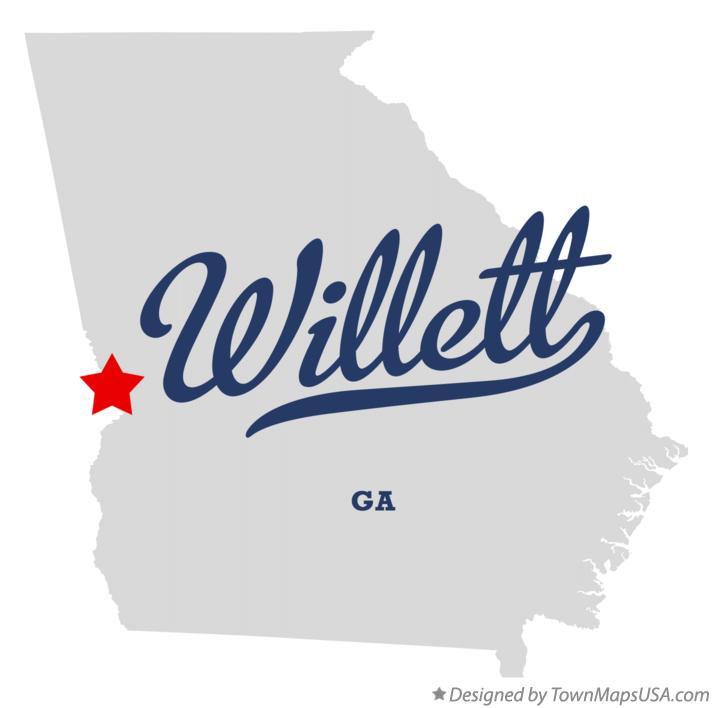 Map of Willett Georgia GA